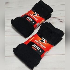 Pro Feet Multi-Sport Athletic Socks Black 2 Pair Sock Size 9-11